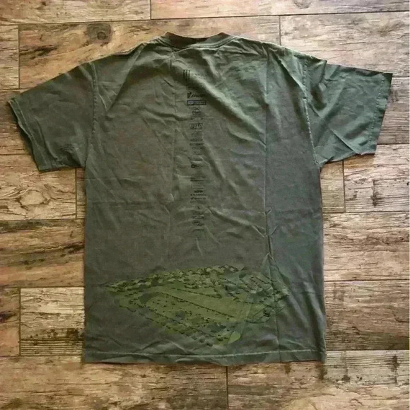 VTG Monster Supercross late 90s Y2K olive green short sleeve t-shirt best fits M - Picture 2 of 4